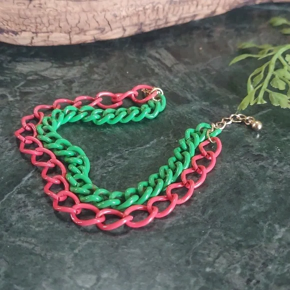 B952 Colorful Double Chain Bracelet - Picture 5 of 6